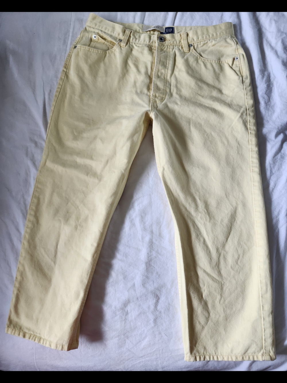 Vintage GAP Butter Yellow High Waisted Capris